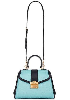 gucci Gucci GG Marmont Top Handle Bag in Blue - Teal. Size all.