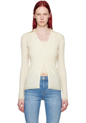 Guest in Residence Off-White Rib Cardigan