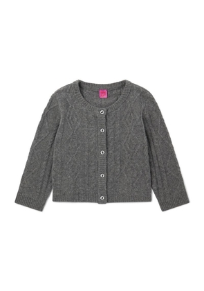 Cashmere In Love Kids Cashmere-Wool Alaska Cable-Knit Cardigan (12-24 Months)
