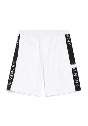 Givenchy Kids Stretch-Cotton Logo-Tape Shorts (4-12+ Years)