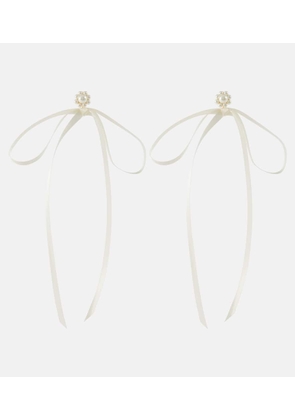 Simone Rocha Bow-detail faux pearl earrings