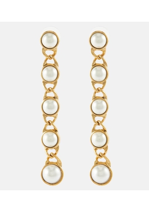 Oscar de la Renta Monntclair faux pearl drop earrings