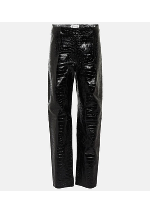 Victoria Beckham High-rise leather leggings