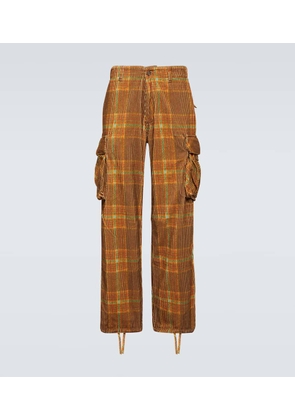 ERL Checked corduroy cargo pants