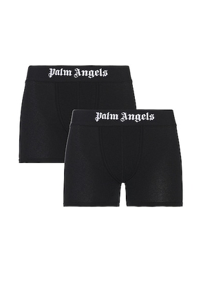 Palm Angels Bb Boxers Bi Pack in Black - Black. Size XL/1X (also in S).