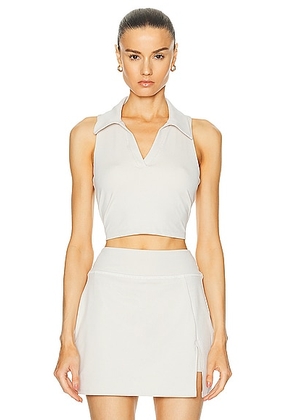 Beyond Yoga Heather Rib Prep Cropped Tank Top in Cream Heather - Cream. Size L (also in M, S, XS).