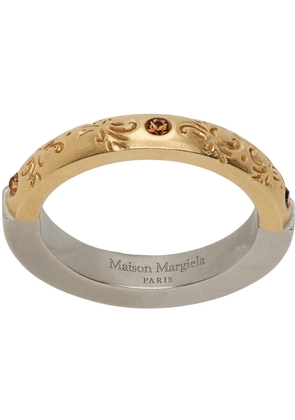 Maison Margiela Gold & Silver Engraved Ring
