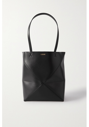 Loewe - Puzzle Fold Convertible Medium Leather Tote - Black - One size