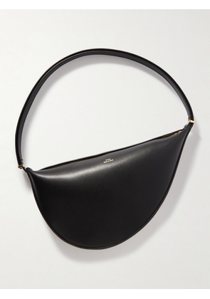 TOTEME - Scoop Leather Shoulder Bag - Black - One size