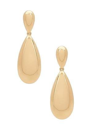 BaubleBar Frances Earrings in Metallic Gold.