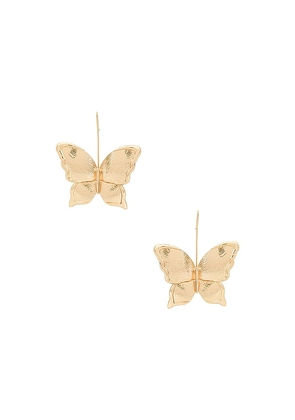 BaubleBar Flutter Away Earrings in Metallic Gold.
