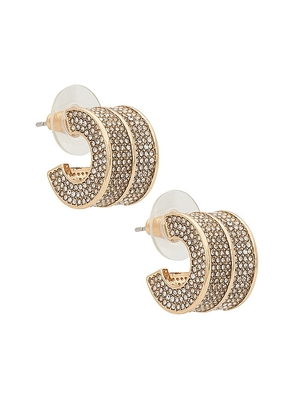 BaubleBar Kaitlyn Earrings in Metallic Gold.