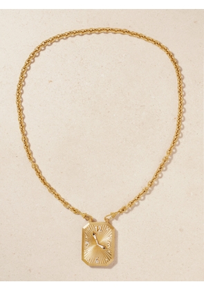 Marie Lichtenberg - Thinking Of You Engraved 18-karat Gold Diamond Necklace - One size