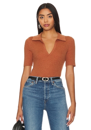 PAIGE Valencia Top in Rust. Size XL.