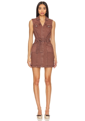 PAIGE Kelsee Dress in Brown. Size 00, 12, 8.