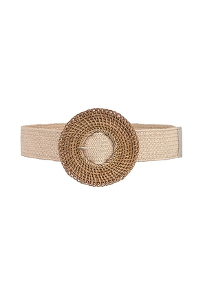 8 Other Reasons Woven Belt in Cream.