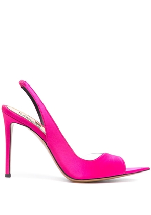 Alexandre Vauthier 105mm panelled satin sandals - Pink