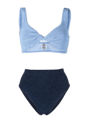 Hunza G Jaimie textured bikini set - Blue