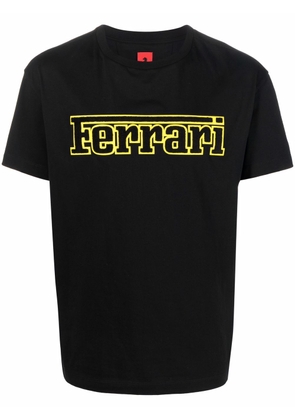 Ferrari logo-print organic-cotton T-Shirt - Black