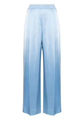 Stine Goya Ciara pleat-detail wide-leg trousers - Blue