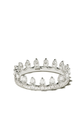 Annoushka 18kt white gold Crown diamond ring - Silver