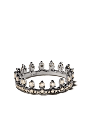 Annoushka 18kt white gold Crown diamond ring - Silver