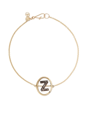 Annoushka 18kt yellow gold diamond initial Z bracelet