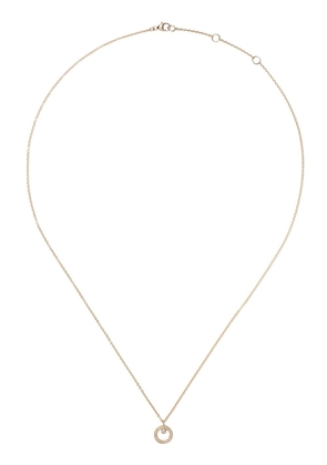 Georg Jensen 18kt yellow gold Halo brilliant cut diamond pendant necklace
