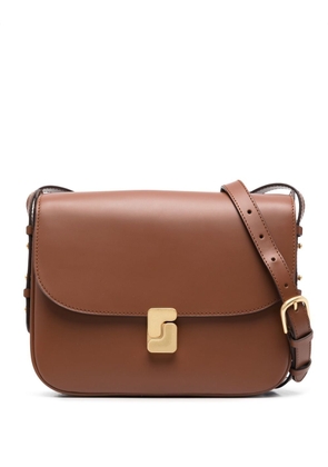 Soeur leather shoulder bag - Brown