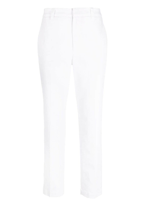 Brunello Cucinelli cropped-leg cotton trousers - White