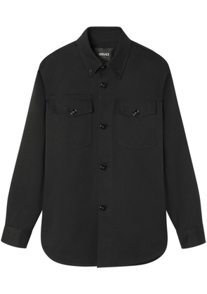 Versace Medusa-button cotton shirt jacket - Black