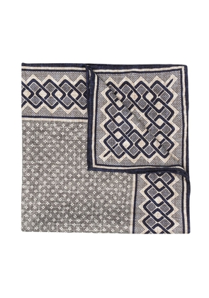 Brunello Cucinelli geometric-pattern pocket square - Neutrals