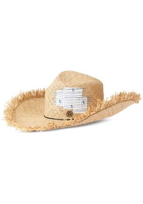 Maison Michel Clint raffia sun hat - Neutrals