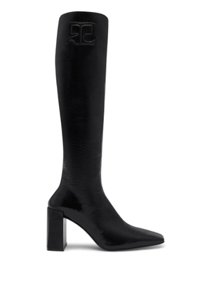 Courrèges Heritage Naplack 70mm leather boots - Black