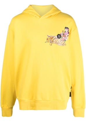 Philipp Plein Aloha Hawaii-print hoodie - Yellow