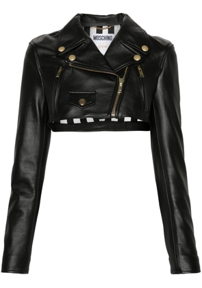 Moschino leather biker jacket - Black