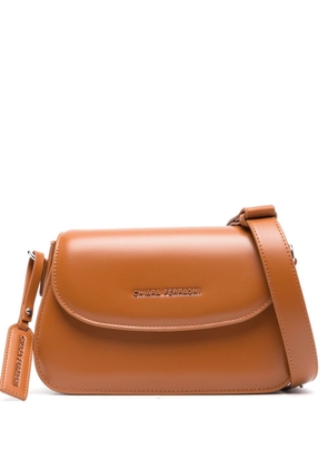 Chiara Ferragni logo-charm shoulder bag - Brown
