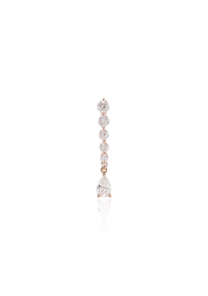 Anita Ko 18kt rose gold pear-cut diamond drop earring - Pink
