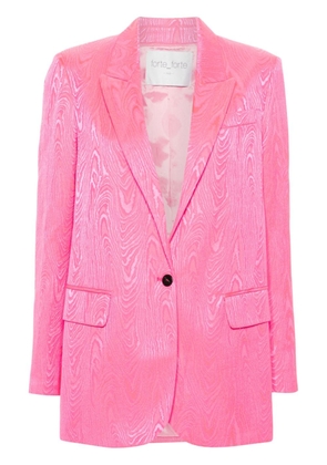 Forte Forte singles-breasted marbled-jacquard blazer - Pink