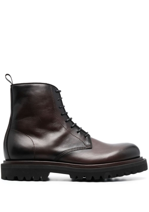 Officine Creative lace-up leather ankle boots - Brown