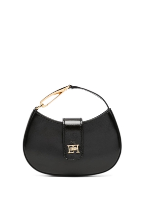 Elisabetta Franchi logo-plaque leather mini bag - Black