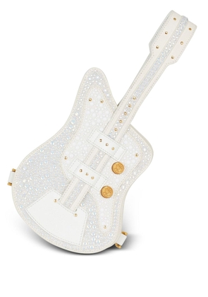 Balmain Guitar embellished shoulder bag - White