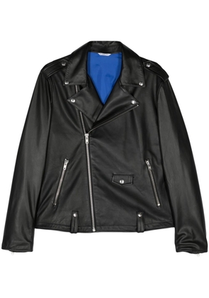Manuel Ritz zip-up leather jacket - Black