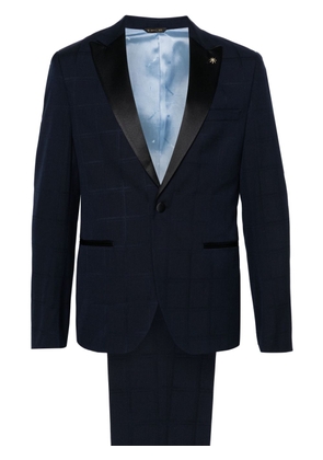 Manuel Ritz plaid-check single-breasted suit - Blue