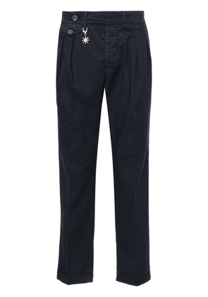 Manuel Ritz mid-rise twill chino trousers - Blue