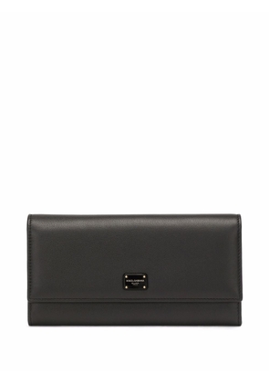 Dolce & Gabbana calf leather logo-plaque wallet - Black
