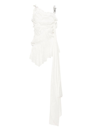 Bimba y Lola Chains gathered asymmetric dress - White