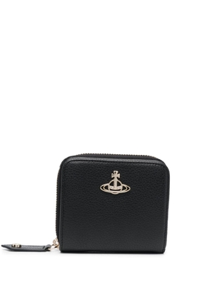 Vivienne Westwood Orb-plaque zipped leather wallet - Black