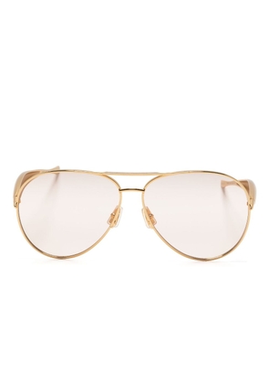 Bottega Veneta Eyewear Sardine pilot-frame sunglasses - Gold