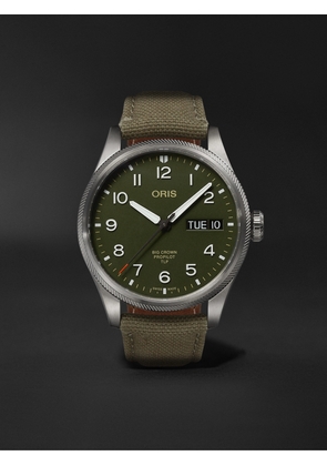 Oris - TLP Big Crown ProPilot Limited Edition Automatic 44mm Stainless Steel and Canvas Watch, Ref. No. 01 752 7760 4287-Set - Men - Green